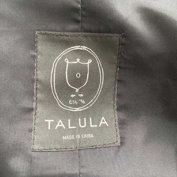 Aritzia Talula Wool Black Blazer with Crested Buttons and Front Pockets Size 0 - Picture 7 of 10